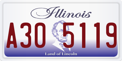 IL license plate A305119