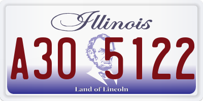 IL license plate A305122