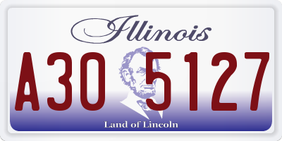 IL license plate A305127