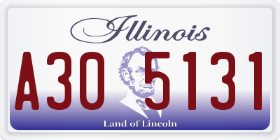 IL license plate A305131