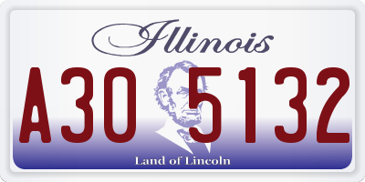 IL license plate A305132