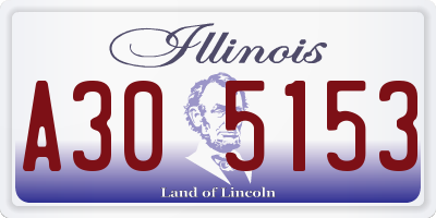 IL license plate A305153