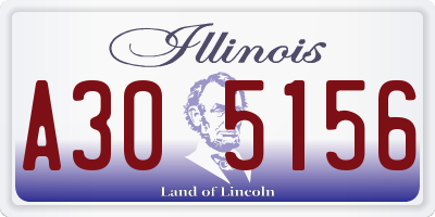 IL license plate A305156