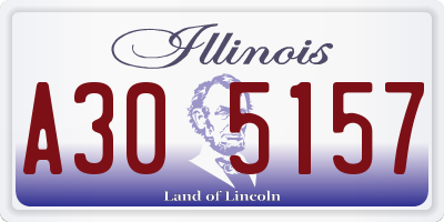 IL license plate A305157