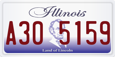 IL license plate A305159