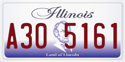 IL license plate A305161