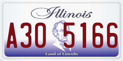 IL license plate A305166
