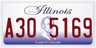 IL license plate A305169