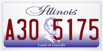 IL license plate A305175