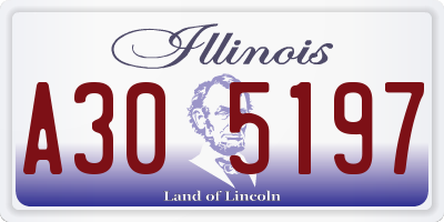 IL license plate A305197