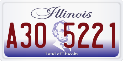 IL license plate A305221