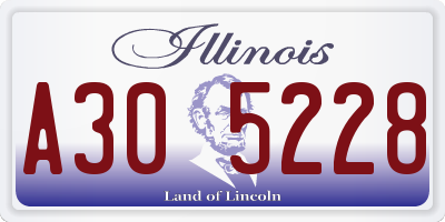 IL license plate A305228