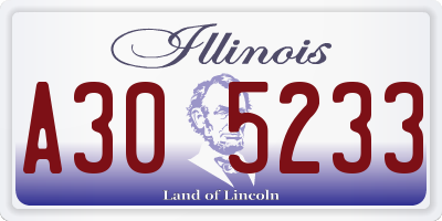 IL license plate A305233