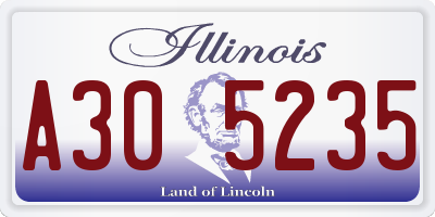 IL license plate A305235