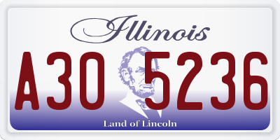 IL license plate A305236