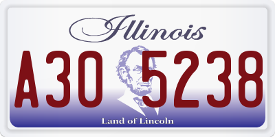 IL license plate A305238