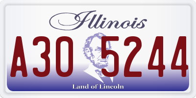 IL license plate A305244
