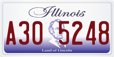 IL license plate A305248