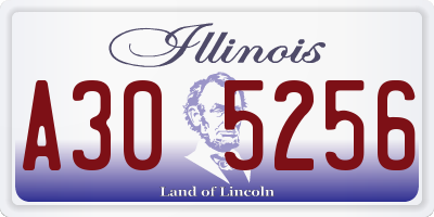 IL license plate A305256