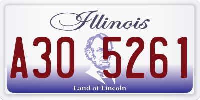 IL license plate A305261