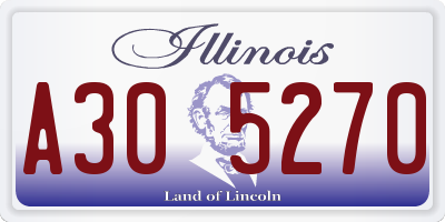 IL license plate A305270