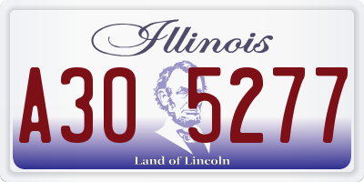 IL license plate A305277