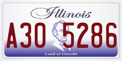 IL license plate A305286