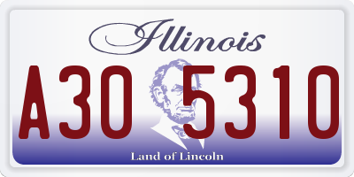 IL license plate A305310