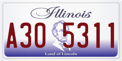 IL license plate A305311