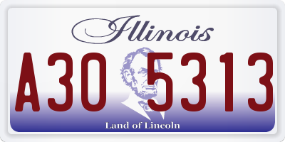 IL license plate A305313