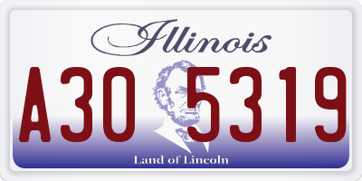 IL license plate A305319