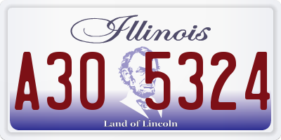 IL license plate A305324
