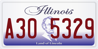 IL license plate A305329