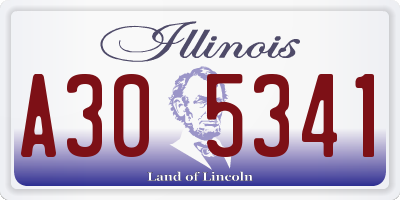 IL license plate A305341