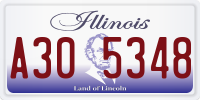 IL license plate A305348