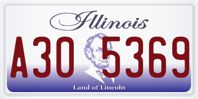 IL license plate A305369