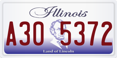 IL license plate A305372