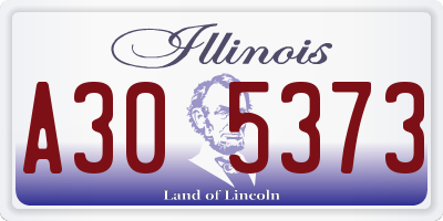 IL license plate A305373