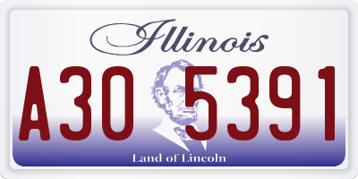 IL license plate A305391
