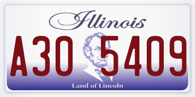 IL license plate A305409