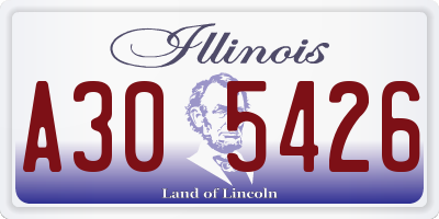 IL license plate A305426