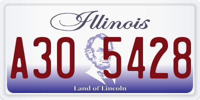 IL license plate A305428