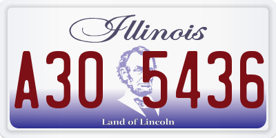 IL license plate A305436