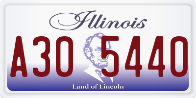 IL license plate A305440