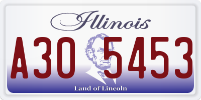 IL license plate A305453
