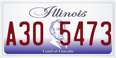 IL license plate A305473