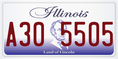 IL license plate A305505