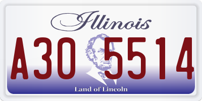 IL license plate A305514