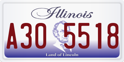 IL license plate A305518