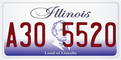 IL license plate A305520